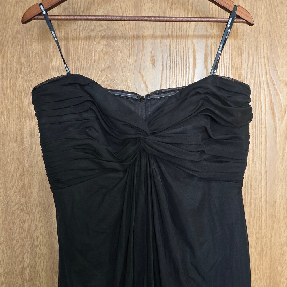 T by Tadashi Shoji Strapless Ruched Long Formal Gown Dress Vintage Chiffon - Picture 5 of 14